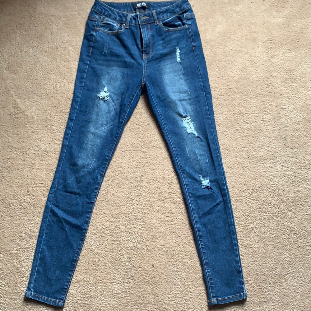 Dark Blue Wax Jeans